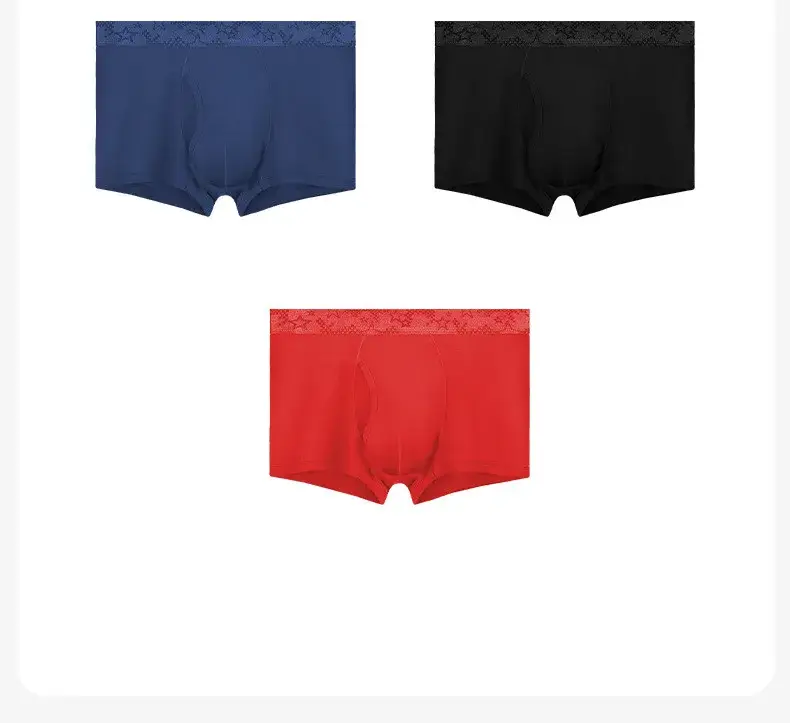 Boxer da uomo Pantaloncini Biancheria intima modale Mutandine da uomo Solido traspirante Proiettile Separazione Pouch Mutande Tronchi maschili Cueca Plus Size — image 7