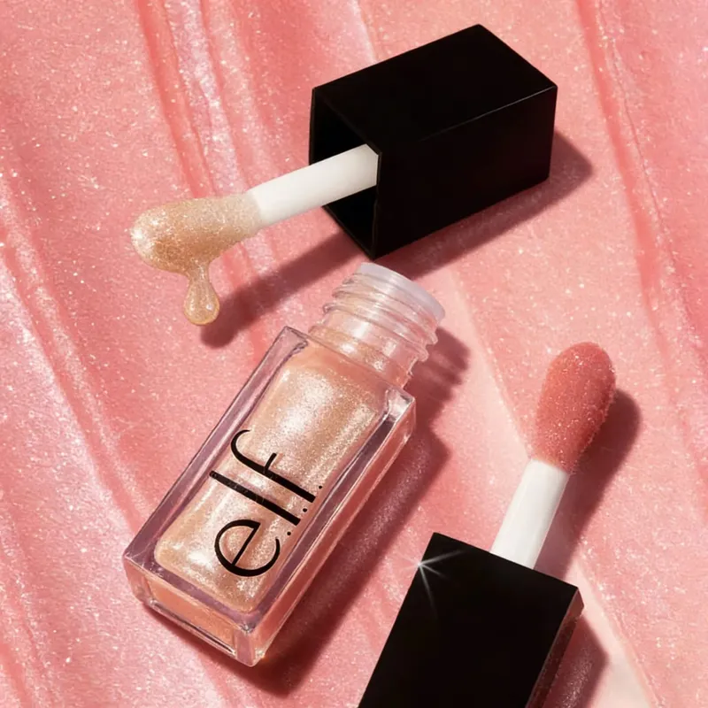 ELF Fashion Makeup Cosmetics Liquid Foundation Concealer and Brightening Lip Gloss with Flashing Lights Lip Oil Glossy Finish — image 5