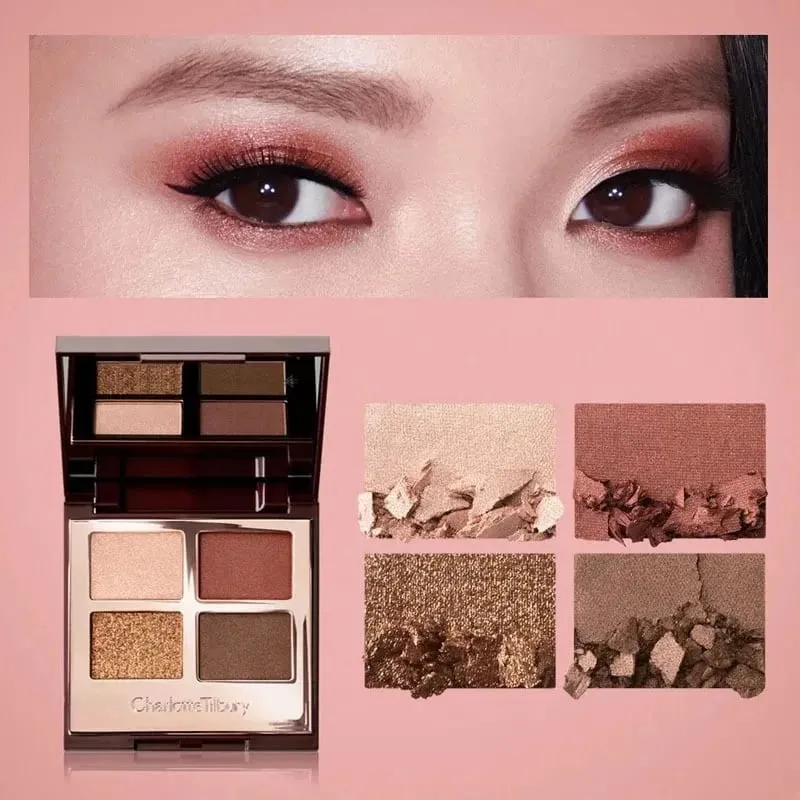 Charlotte Tilbury 4Pan Velvet&9Pan Silk Shimmer Eyeshadow&Cream Blush Dewy Long Lasting Buildable Blendable Natural Glow Makeup — image 3