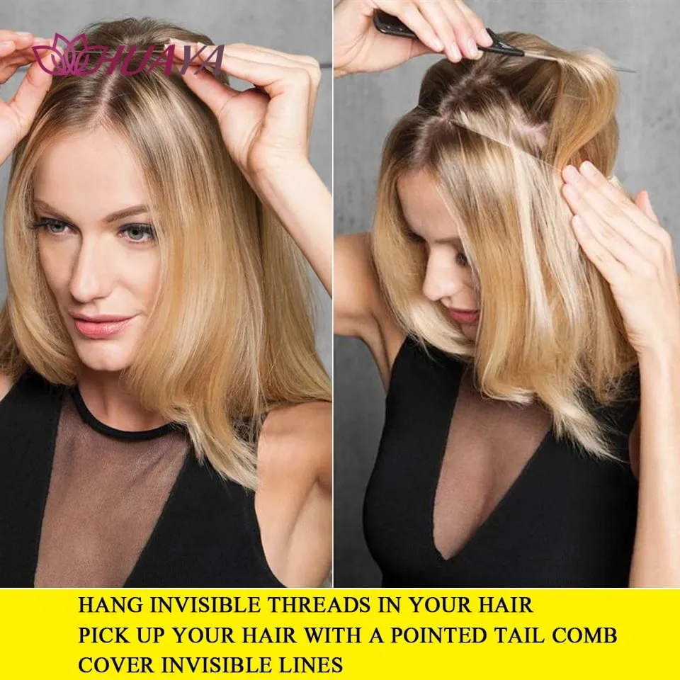 Synthetic Long Straight Invisible Wire No Clips In Hair Extensions Fake Hair Pieces Secret Fish Line Hairpieces For Women — image 4