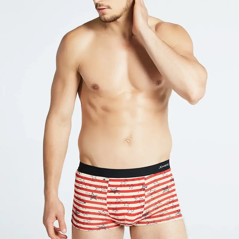 5Pcs/Lot Men Underpants Fashion Trend Boxer Shorts Solid Color Underwear Summer 100% Cotton Breathable Mid Waist Men Panties — image 8