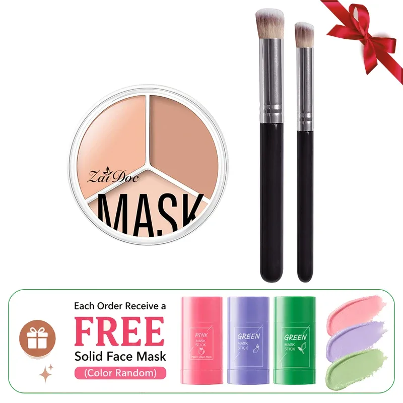 ZaiDoc 3 Colors Concealer Palette Full Coverage Long Lasting Cream Corrector for Acne Dark Circles Eye Bags Natural Makeup 15g Each — image 10