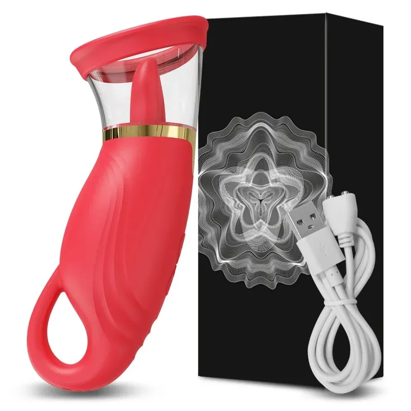 Sucking Licking Vibrator for Women Clitoris Vacuum Tongue Licking Sucker Stimulator Oral Nipples Vibrating Female Adult Sex Toys