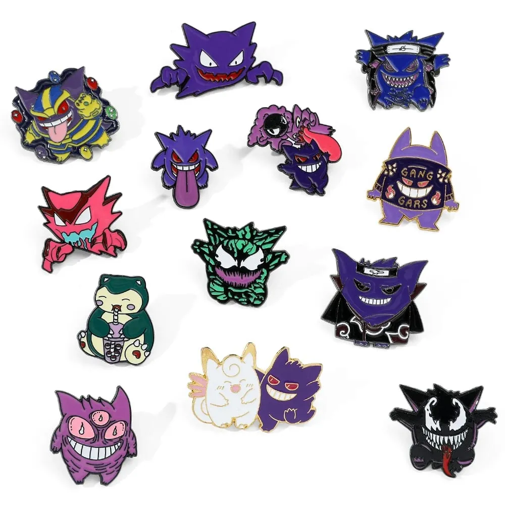 Gengar Cartoon Brooches Anime Enamel Lapel Pins for Backpack Accessories Fans Collection Brooches Jewelry Gift — image 4