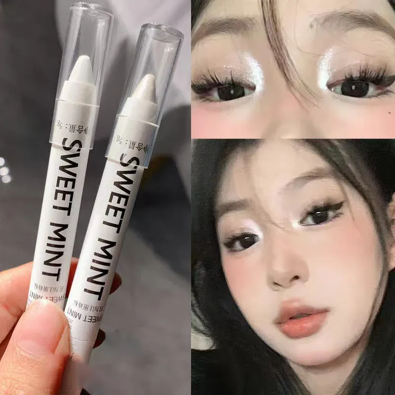 White Eyeliner Shiny Glitter Eyeshadow Stick Eyeliner Pen 13 Colors Matte Blue Purple Pink Eye Liner Makeup Brighten Silkworm — image 1