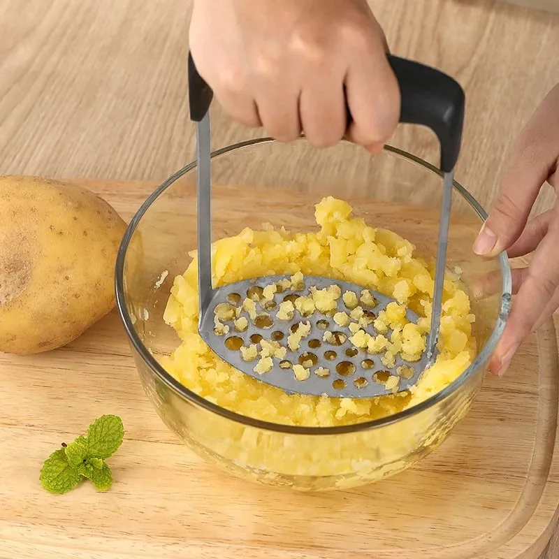 Stainless Steel Potato Masher Creative Potatoes Masher with Non Slip Handle Potatoes Crusher Garlic Fruit Presser Kitchen Gadget — image 3
