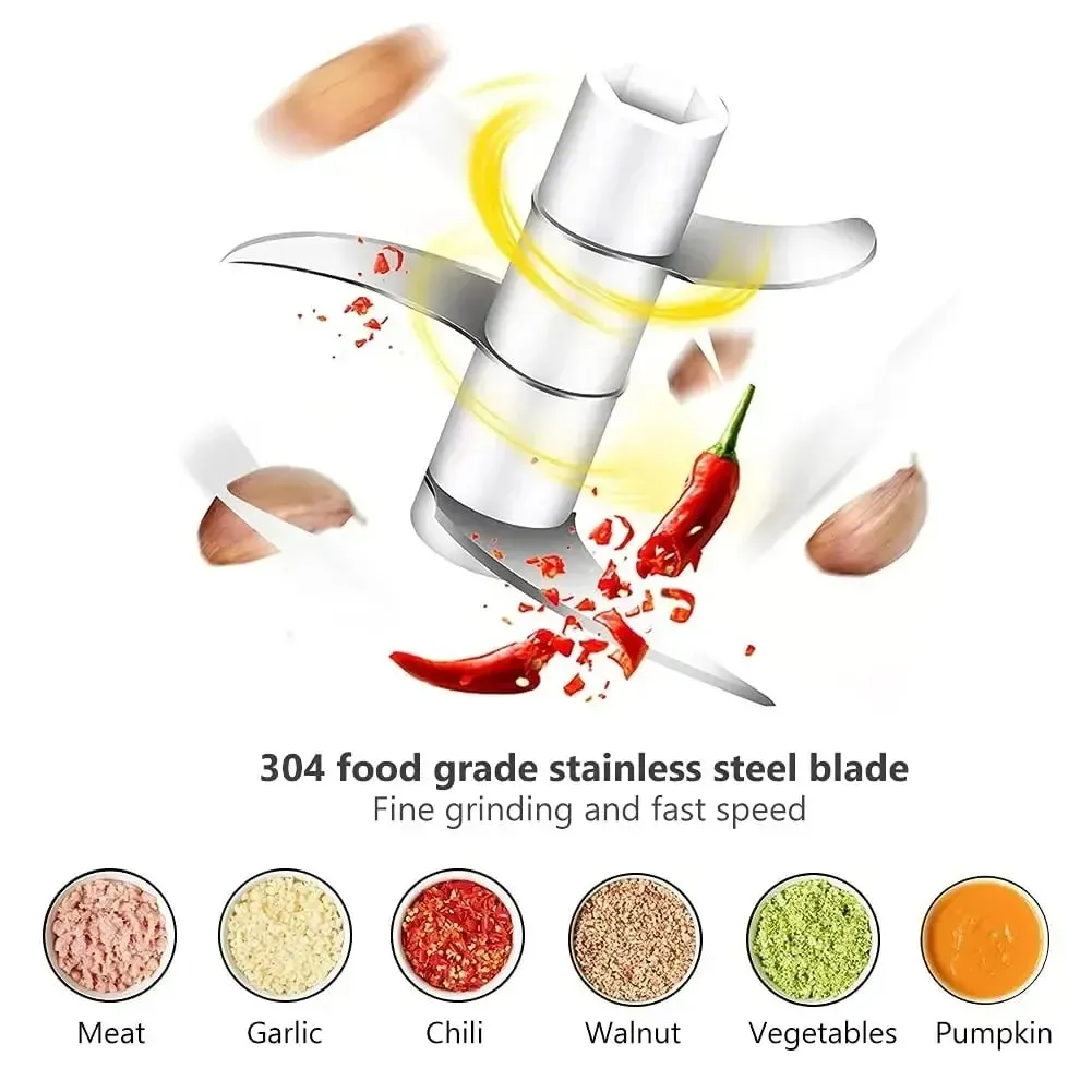 250/100ML Garlic Mincer USB Charging Powerful Mini Electric Garlic Chopper Portable Garlic Crusher Kitchen Food Chopper Unisex — image 3