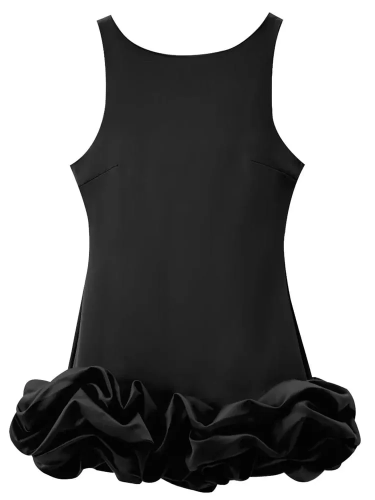 White Short Dress Women's Ruffle Backless Party Dresses Black Red Sleeveless Bodycon Mini Dress Woman Summer Sexy Vestidos — image 4