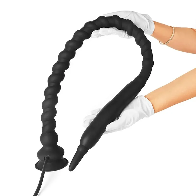 Inflatable Whip Butt Plug Prostate Massager Long Anal Plug Deep Penetration Anal Vaginal Expansion Pump Sex Toys For Men Women — image 3