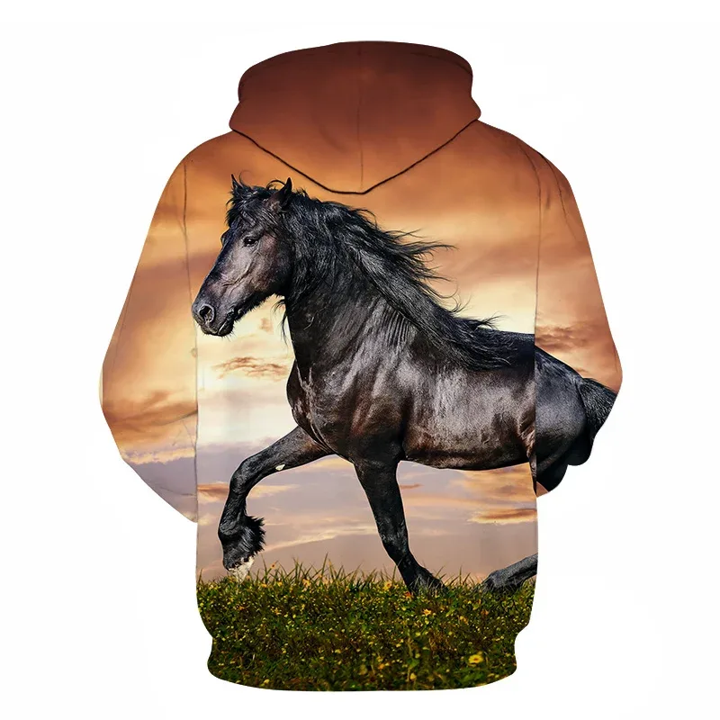 Horse Win Instant Success 3D Print Hoodies Interesting implication Animal Design Men Women Streetwear Pullover Casual Sweatshirt — image 12