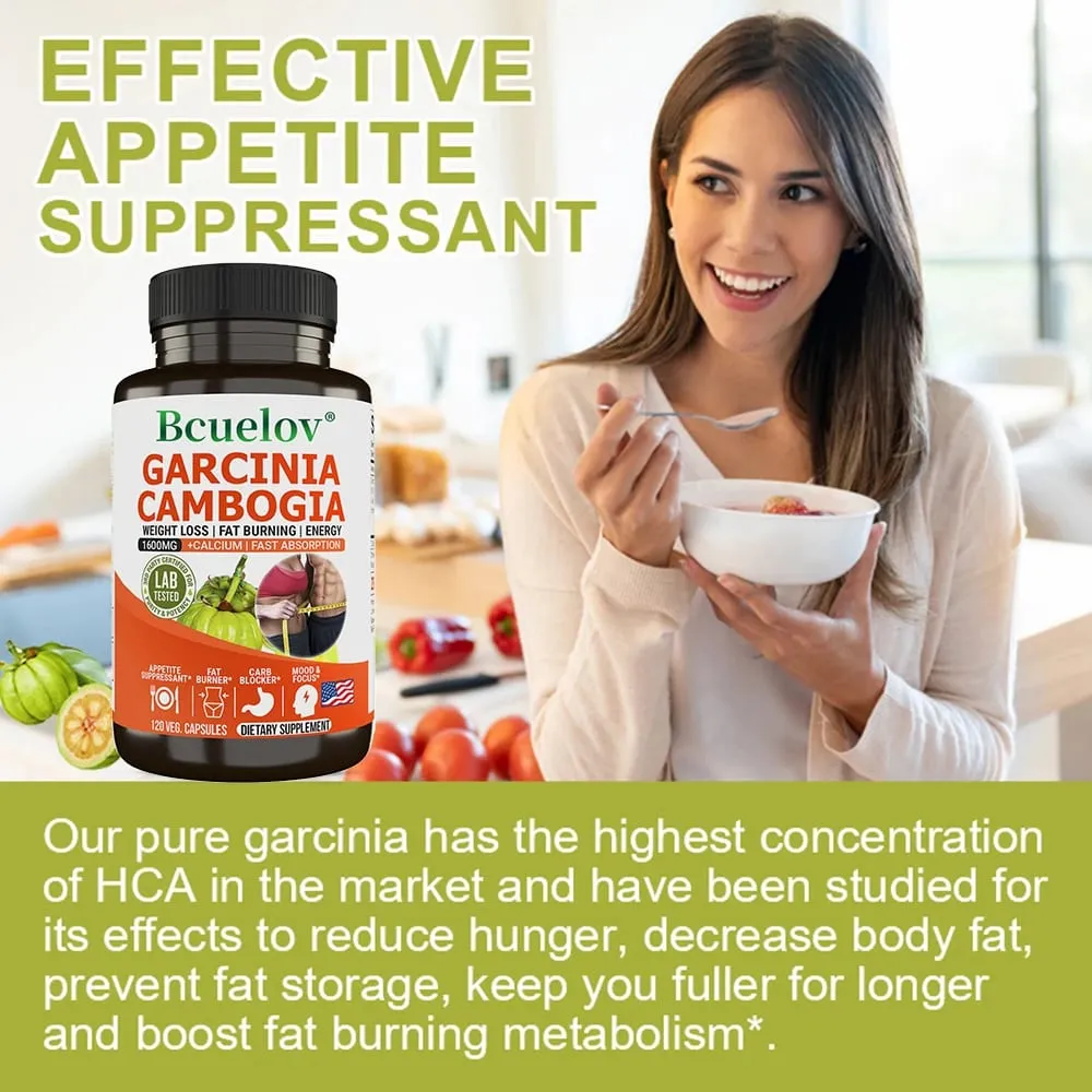 Bcuelov Garcinia Cambogia Capsule per Donne e Uomini Brucia Grassi Pulizia Intestinale Integratore per la Gestione del Peso NON OGM — image 6