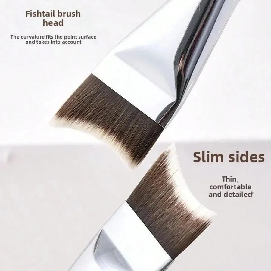 Továbbfejlesztett Crescent Design alapozó smink ecset Ultra vékony, sima felvitel Folyékony maszk Spatula Sminkecsetek Szépségeszközök — image 4