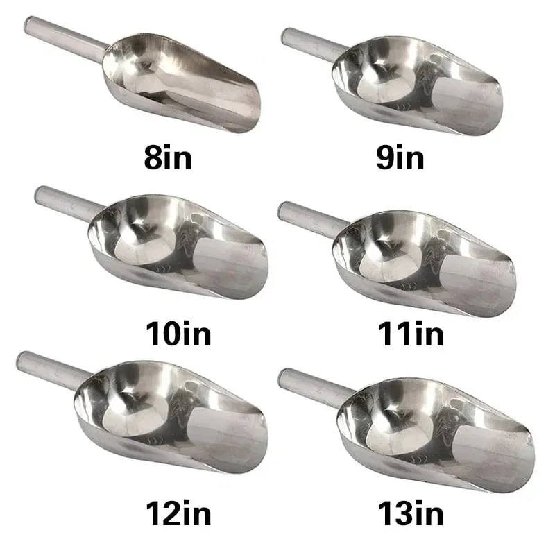 Stainless-Steel Ice Cube Scoop Bar Buffet Party Kitchen Spice Candy Flour Nut Scoop Spoon Dry Goods Shovel Kitchen Accessories — image 9