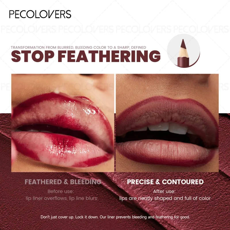 Matte Lipliner Second Back Lip Contour Plump and Charming Lips Non Drying Waterproof Lip Cosmetics Suitable for Beginners