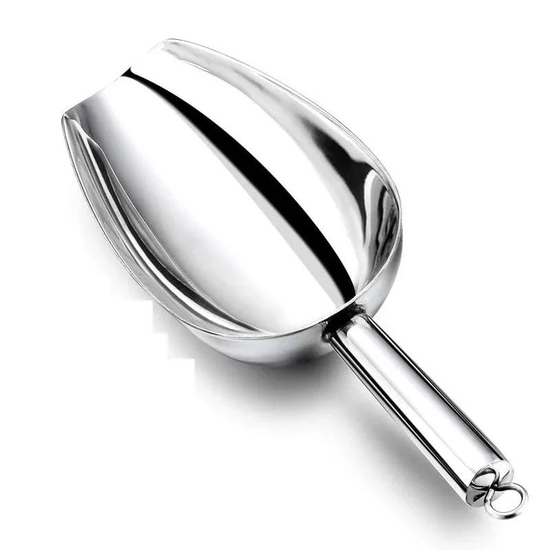 Stainless Steel Ice Shovel Multifunctional Ice Flour Sugar Scoop with 5/8/12 Ounce Ice Scooper for Ice Maker Bar Kitchen Tool — image 9