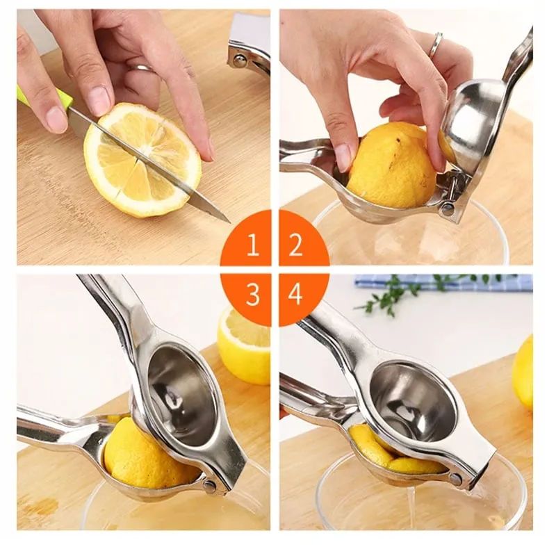 Lemon Squeezer Stainless Steel Manual Juicer Processor Kitchen Accessories Juice Fruit Pressing Citrus Orange Juicer Lemon Press — image 5