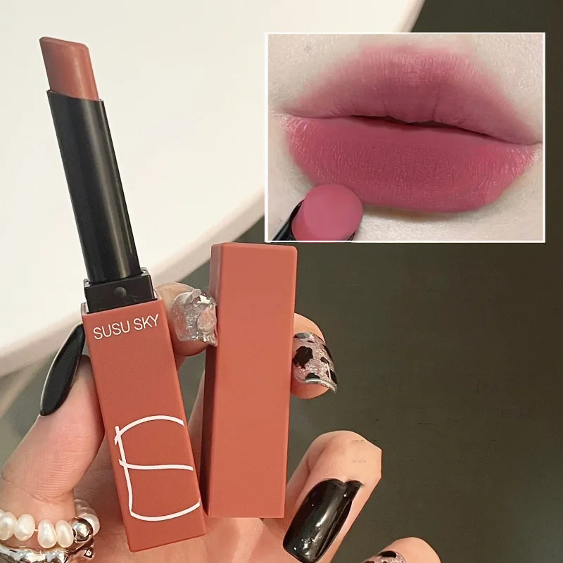 Red Brown Matte Velvet Lip Gloss Waterproof Liquid Lipstick Nude Red Sexy Lip Tint Mud Makeup Latte Coffee Lip Glaze Cosmetics — image 6