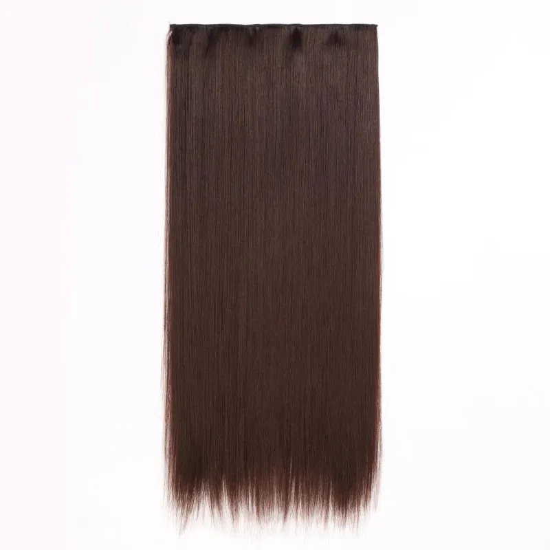 Synthetic Clip in Hair Extensions 6 Pcs/Set 16 Clips Long Straight Hairpieces Clip On Hair Extension for Women Blonde — image 35