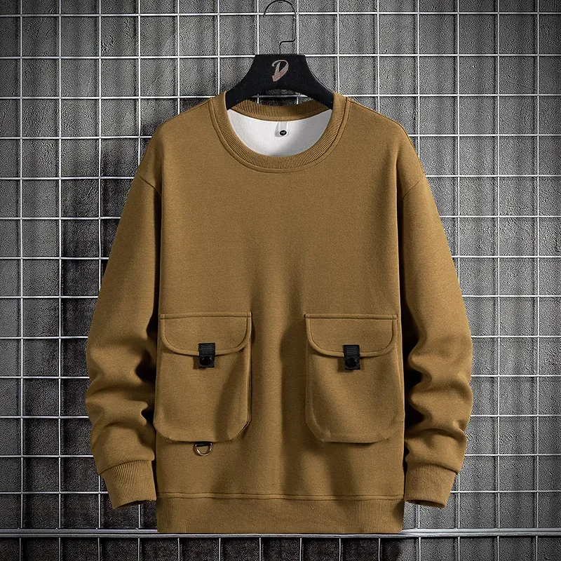 2024 Spring Men Stripe Sweatshirt Cotton Oversized Hoodies Men Long Sleeve O-Neck Pullovers Male Streetwear Fashion Tops 6Xl 8Xl