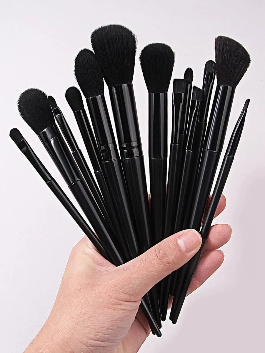 14PCS Low Price Makeup Brush Set With Makeup Brush Pouch Cosmetic Brushes With Fashion Makeup Brush Bag