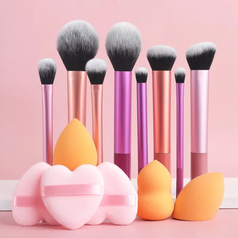 28-piece makeup tool set - 8-piece professional makeup brushes + toiletries set and washing bowl & puff sponge egg combination — image 5