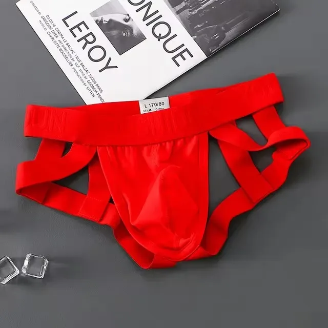 Men Sexy Underwear Jockstrap Thongs Cotton Briefs Dew Buttocks Underpants Bondage Panties Open Butt Male Lingerie G-String Thong — image 16