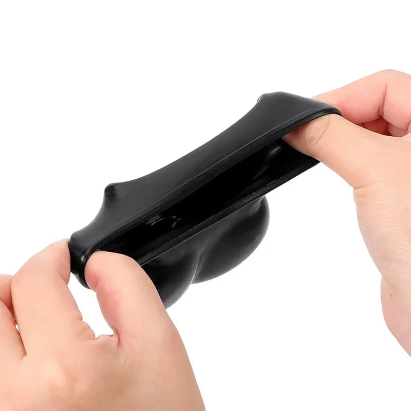 TPE Squeeze Ball testikelsæk Enhancer Cock Sleeve Penis Ring Pung Pouch Erektion Forsinkelse Ejakulation Voksen Sexlegetøj til mænd — image 2