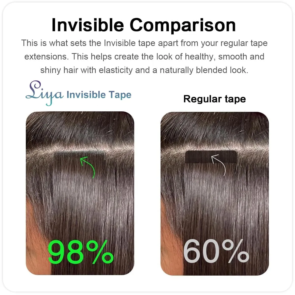 Straight Invisible Tape In Human Hair Extensions 100% Human Hair Adhesive Glue Remy Hair #2 #4 Medium Brown PU Seamless Tape In — image 5