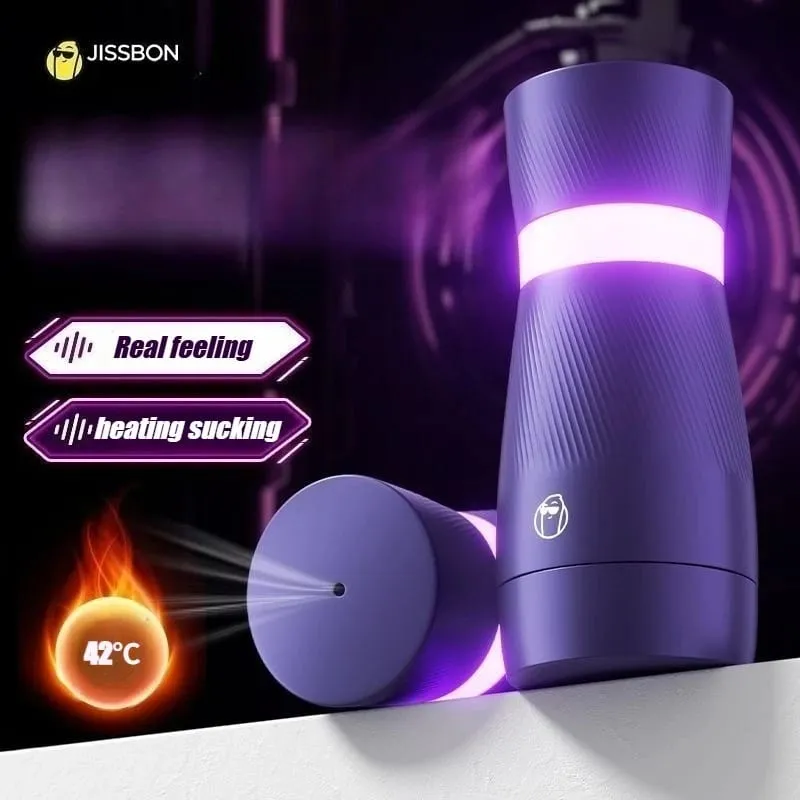 Jissbon Suge Masturbator Cup Intelligent Opvarmning 7 Hastigheder Vibrerende Ægte Pussy Stroker Stempel Blowjob Sexlegetøj til Mand — image 2