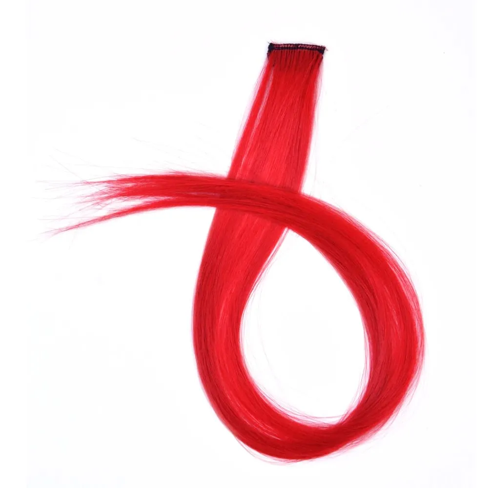 6 pçs 22 Polegada destaque peruca colorido clipe em extensões de cabelo em linha reta sintético peruca sem cola com clipe para mulher — image 2
