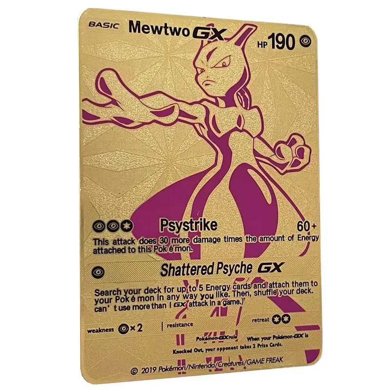 2025 NEW Pokemon Metal Card 10000 Points Arceus Charizard Super Card Golden English Mewtwo Vmax GX EX Anime Collection Cards Gif — image 24