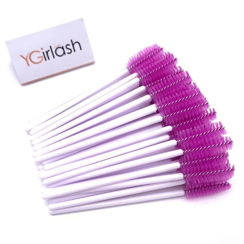 YGirlash 50Pcs Lash Swans Crystal Eyelash Applicator Μίας χρήσης Διαμαντένια λαβή Nylon Mascara Wands Brush Cosmetic Tools — image 28