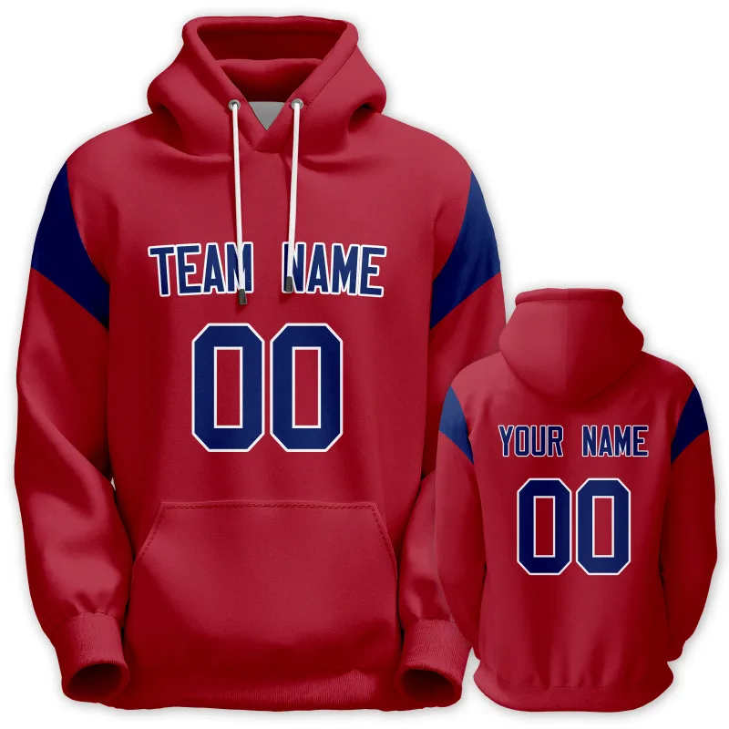 Men's Custom Football Hoodie Personalized Printed Team Name Number Sweatshirt Game Day Pullover Gift