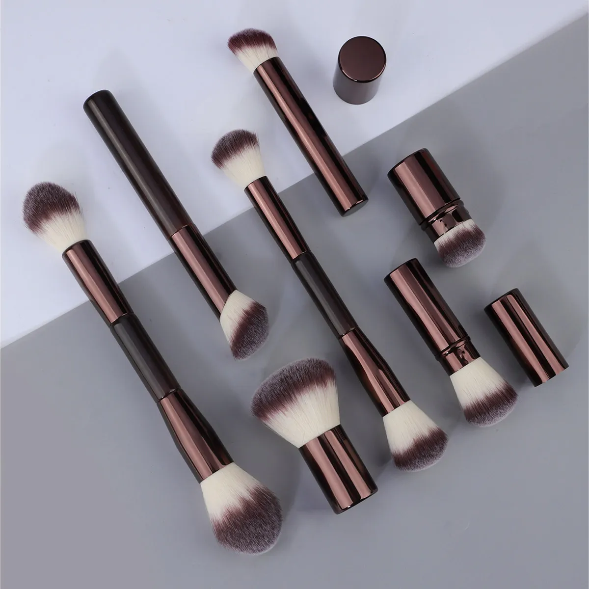 7PCS Makeup Brushes Set Double Head Foundation Brush Face Contour Sculpting Makeup Tool Soft Fluffy Loose Powder Brush — image 3