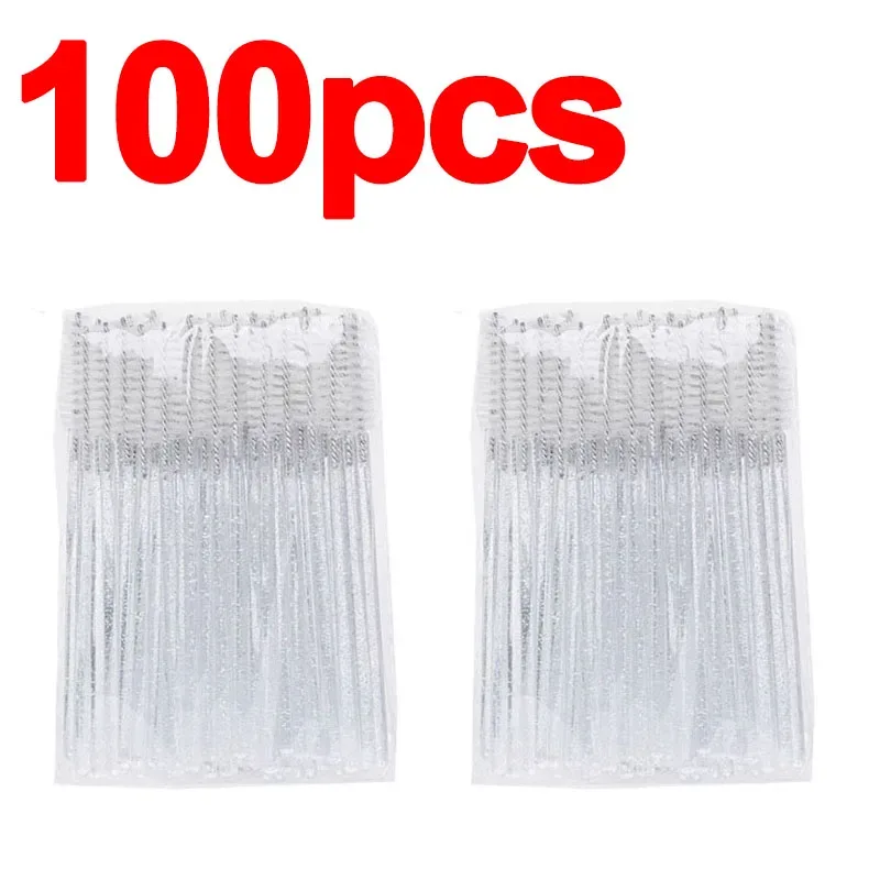 Bagong 50/100pcs Microbrush para sa Eyelashes Brush Crystal Spoolie Brushes Eyebrow Comb Makeup Beauty Tool para sa Eyelashes HZS24 — image 14