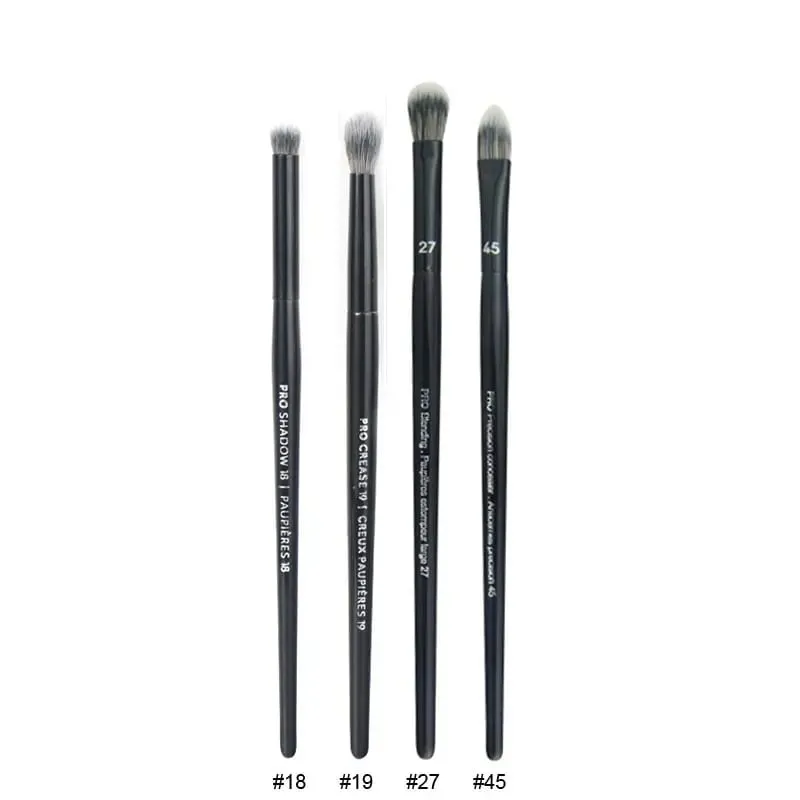 4pcs/set Pro Black Eye Shadow Makeup Brushes Lip Brow Precision Concealer Blending Synthetic hair Smudge Highlight Make Up Brush — image 8
