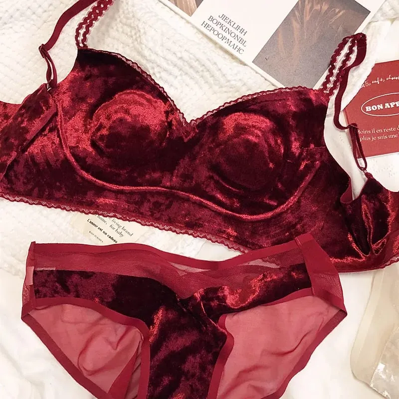 Autumn Winter Warm Velvet Trackless Bra Set Comfortable Wireless Lightweight Comfortable Lingerie For Women Sexy Underwear Sets — image 9