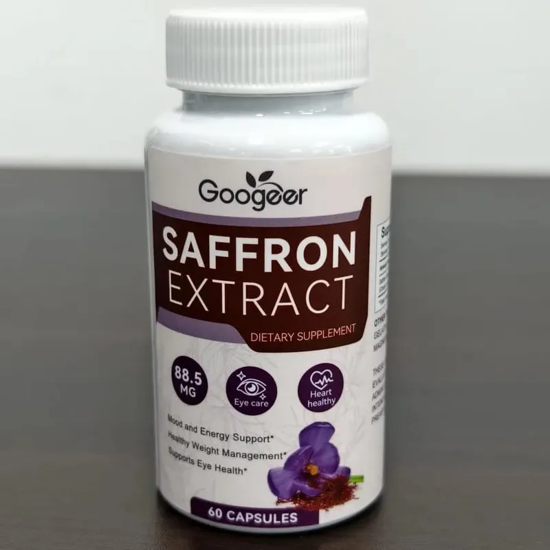 Saffron Extract Capsules – Standardized To 3% Crocin – Supports Eye Health & Healthy Mood – 60 Veggie Capsules — image 1