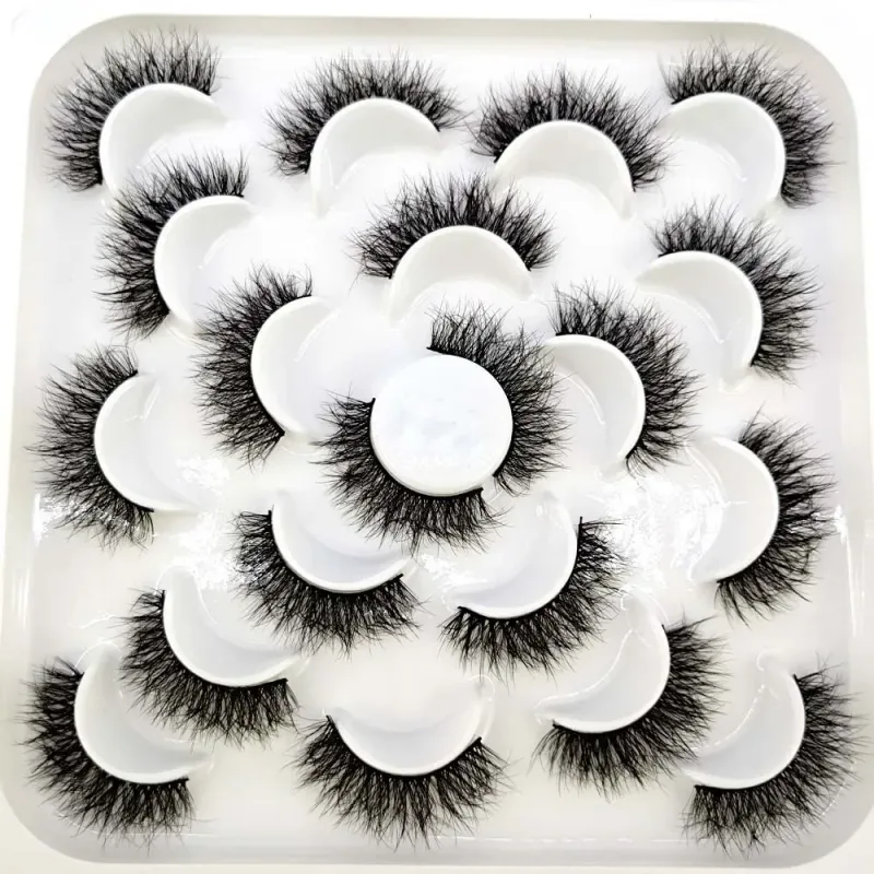 NEW 10 pairs Handmade 3d mink lashes short False Eyelashes Cross Messy Dense Natural Eye Lashes Stage Makeup False Eyelashes — image 6