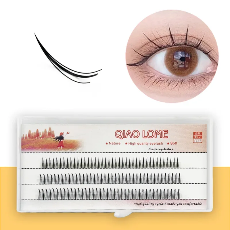 Cluster Lashes Natural Eyelash Extension Fluffy Fox Eye Lashes Mixed Tary Large Capacity Anime Lashes DIY Eyelash Cluster — image 17