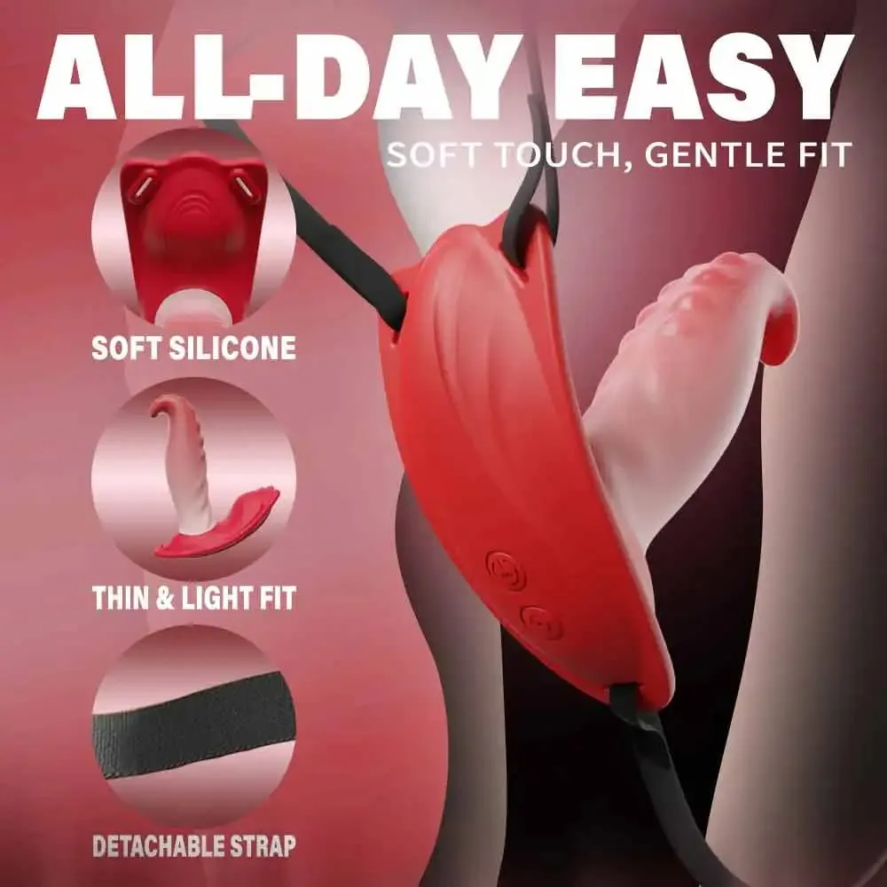 Bærbar Vibrator Mini Clit Trusse Sommerfugl Vibrator med Fjernbetjening Vibrationer Diskret Rose Sexlegetøj Kvinder Par Fornøjelse — image 4