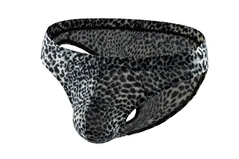 Sexy Men's Briefs Underwear Leopard Pattern Low Waist Soft Slip Briefs Lingerie Underpants Pouch Tangas Sexis De Hombre — image 21