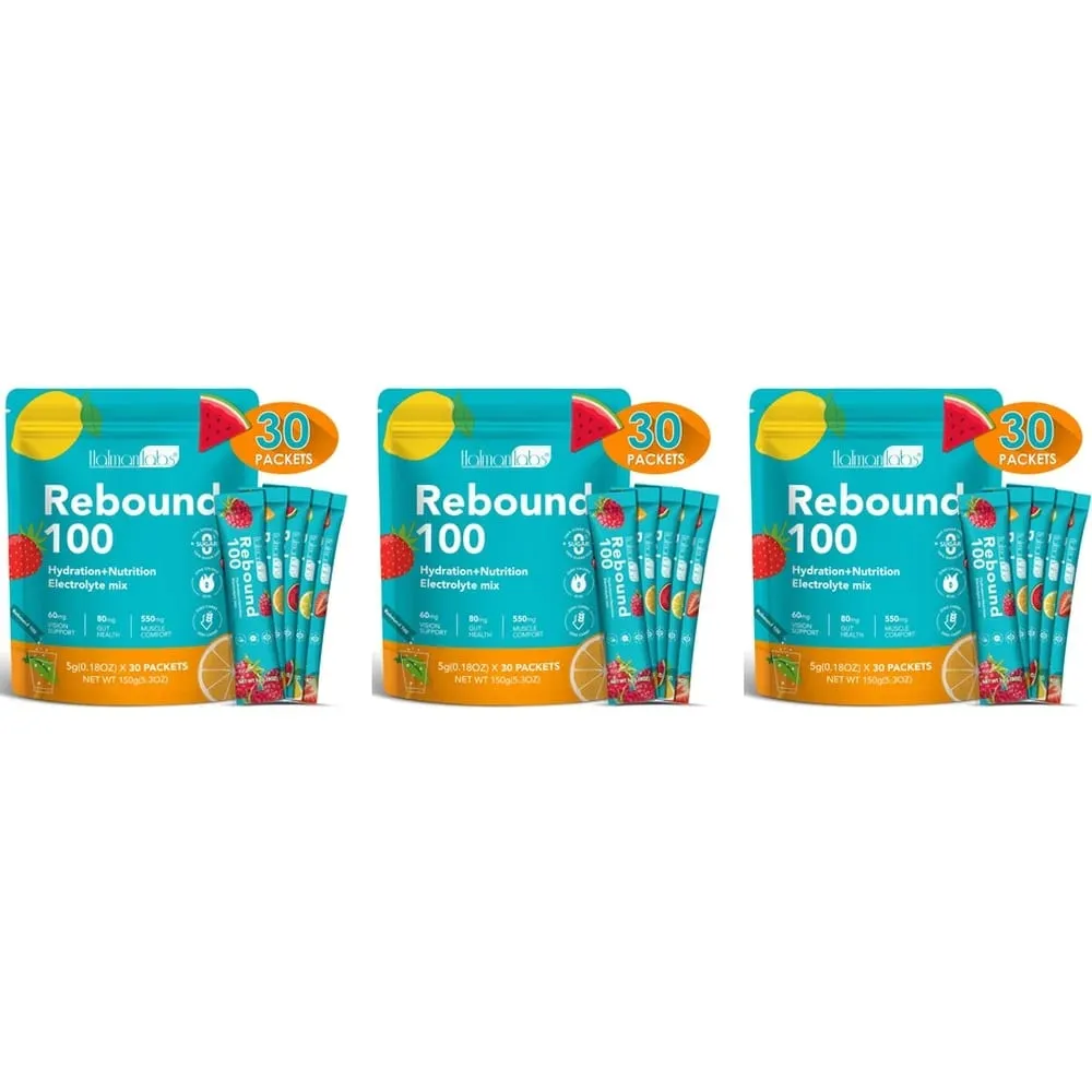 Rebound 100 elektrolytpoeder voor hydratatie Spiercomfort met nul suiker en calorieën Energiedrankmix voor trainingen 30 stuks — image 9
