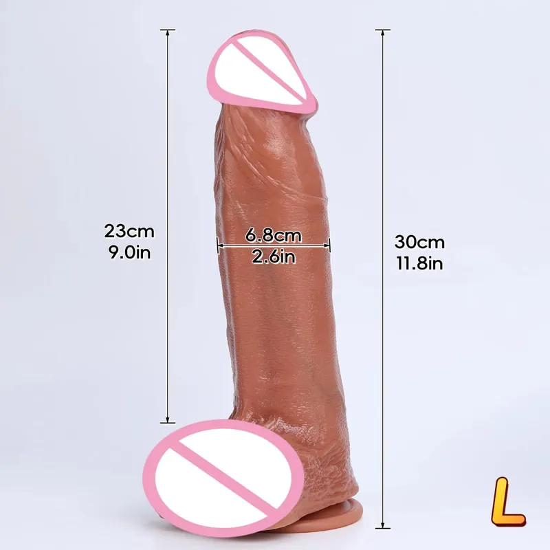 3 Sizes Realistic XXL Thick Penis Soft Silicone Dildo Male Genitals Vaginal Masturbation Suction Cup Dick Woman Anal Sex Toys 18 — image 8