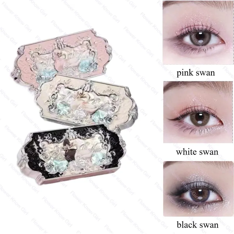 Flower Know Swan Grace Set Swan Ballet Eyeshadow Little Angel Highlight Powder Glow Waterproof Matte Lipstick Glossy — image 4