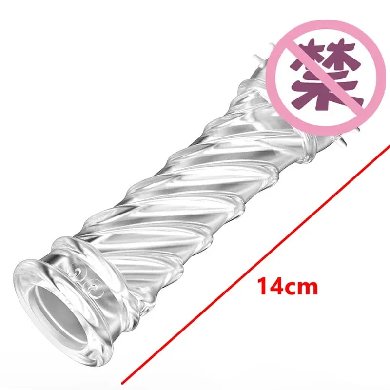 Realistisk Penis Extension Cock Sleeve Genanvendelig Silikone Penis Forstørrelse Forsinkelse Kondomer Til Mænd Dildo Enhancer Sexlegetøj Erotisk butik — image 16
