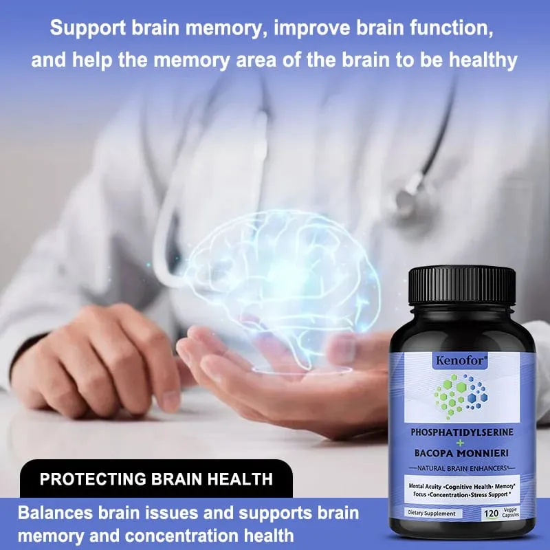Phosphatidylserine + Bacopa Monnieri Supplement - Helps Memory Cognitive Health Relieve Stress - Brain Nutritional Supplement — image 5