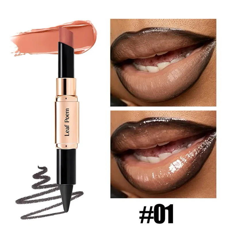 Dual‑Head Matte Lipstick Lip Liner Pen 2‑in‑1 Lip Definer & Lip Color Stick Smooth Lip Makeup for Daily Party Use — image 8
