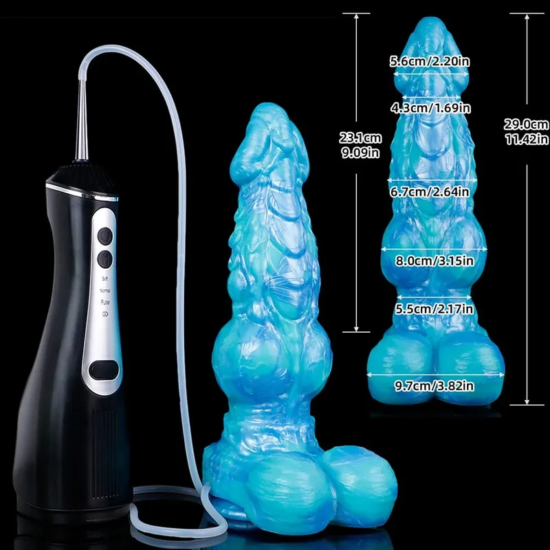 Silikonová elektrická stříkací dilda Fantasy s přísavkou Masážní přístroj prostaty Sexuální hračky s ejakulací penisu pro ženy Muži