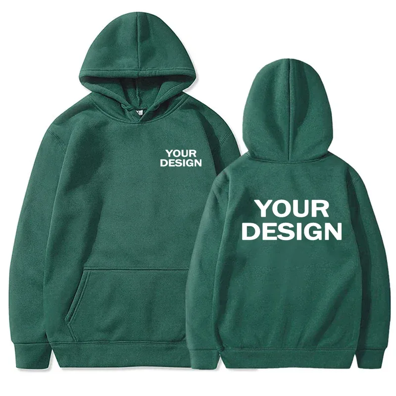 Sweat à capuche à manches longues pour hommes et femmes, imprimé personnalisé, ample, tenue décontracté, couleur unie, personnalité, Streetwear — image 10